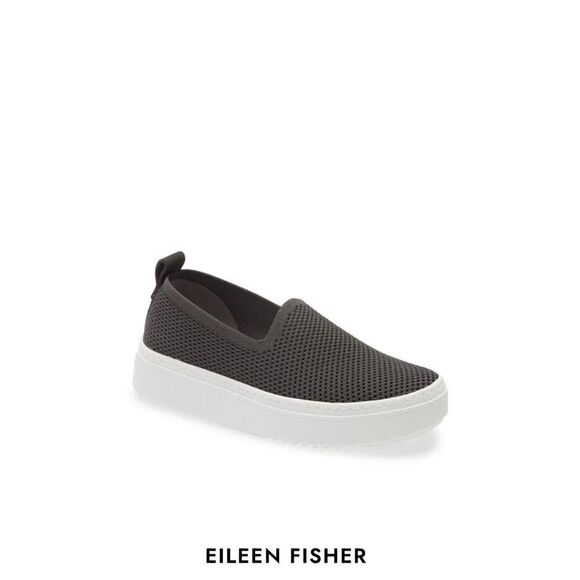 Eileen Fisher Shoes - Eileen Fisher Prosper 2 Slip-On Knit Sneaker Graphite Stretch Knit Size 6